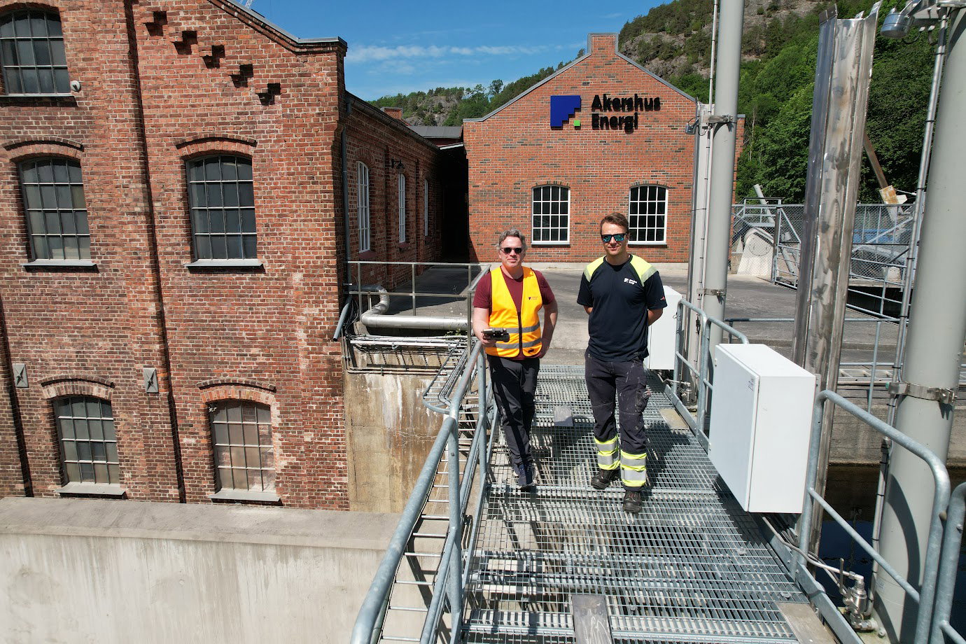A team scanning a facility